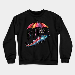 Oarfish Rainy Day With Umbrella Crewneck Sweatshirt